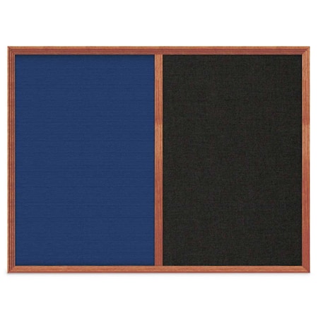 United Visual Products Slim Style Indoor Enclosed Corkboard, 12 UV500SC-BLACK-DBURGU